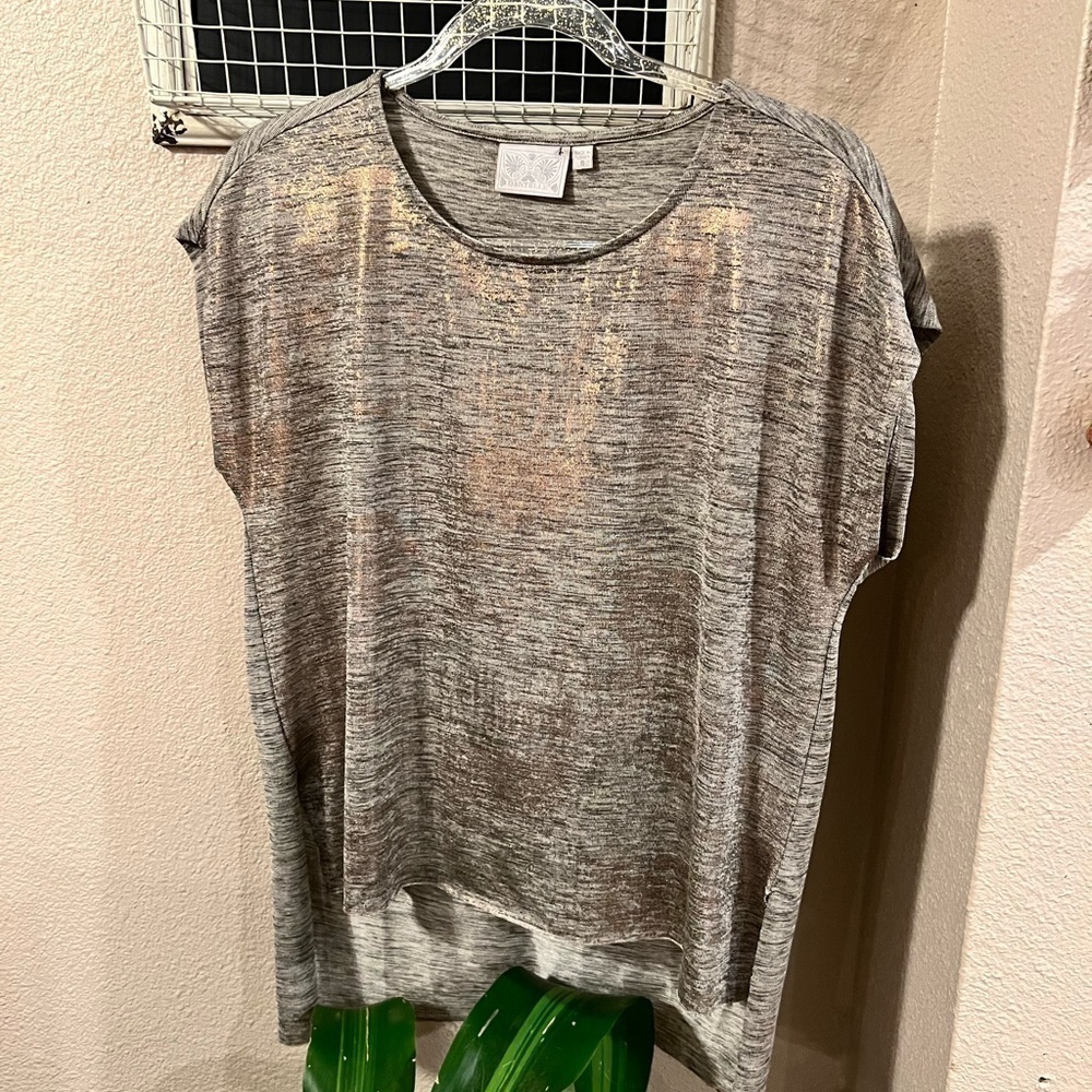 Dantelle metallic blouse
